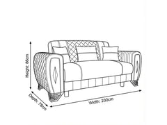 3 Seater Cream