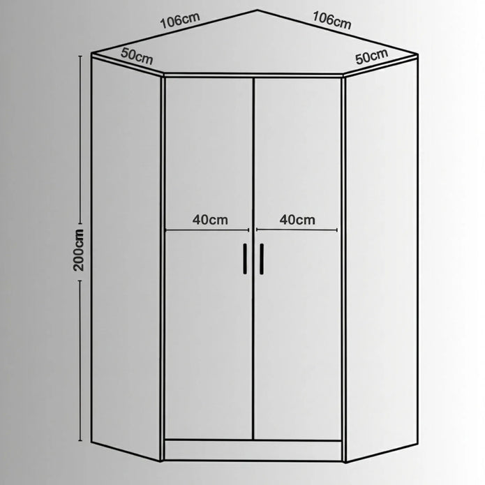 Verona | 2 door Corner | Dark Grey