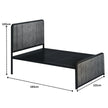 Elegant Channel-Tufted Upholstered Metal Bed.