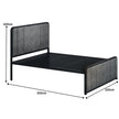 Elegant Channel-Tufted Upholstered Metal Bed.