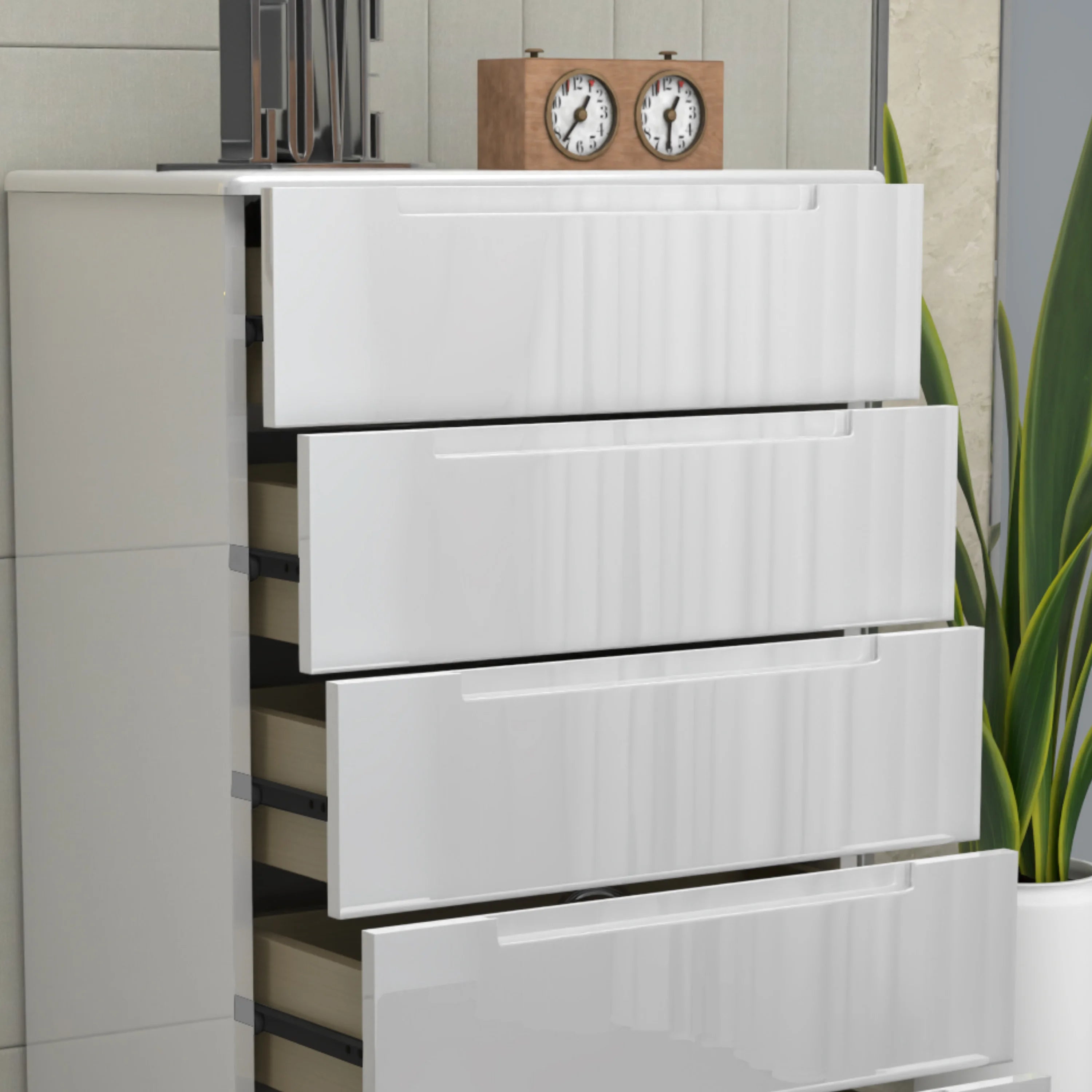 URBAN FURNISHING Modern 6-Deep Drawer Chest 50D x 80W x 152H