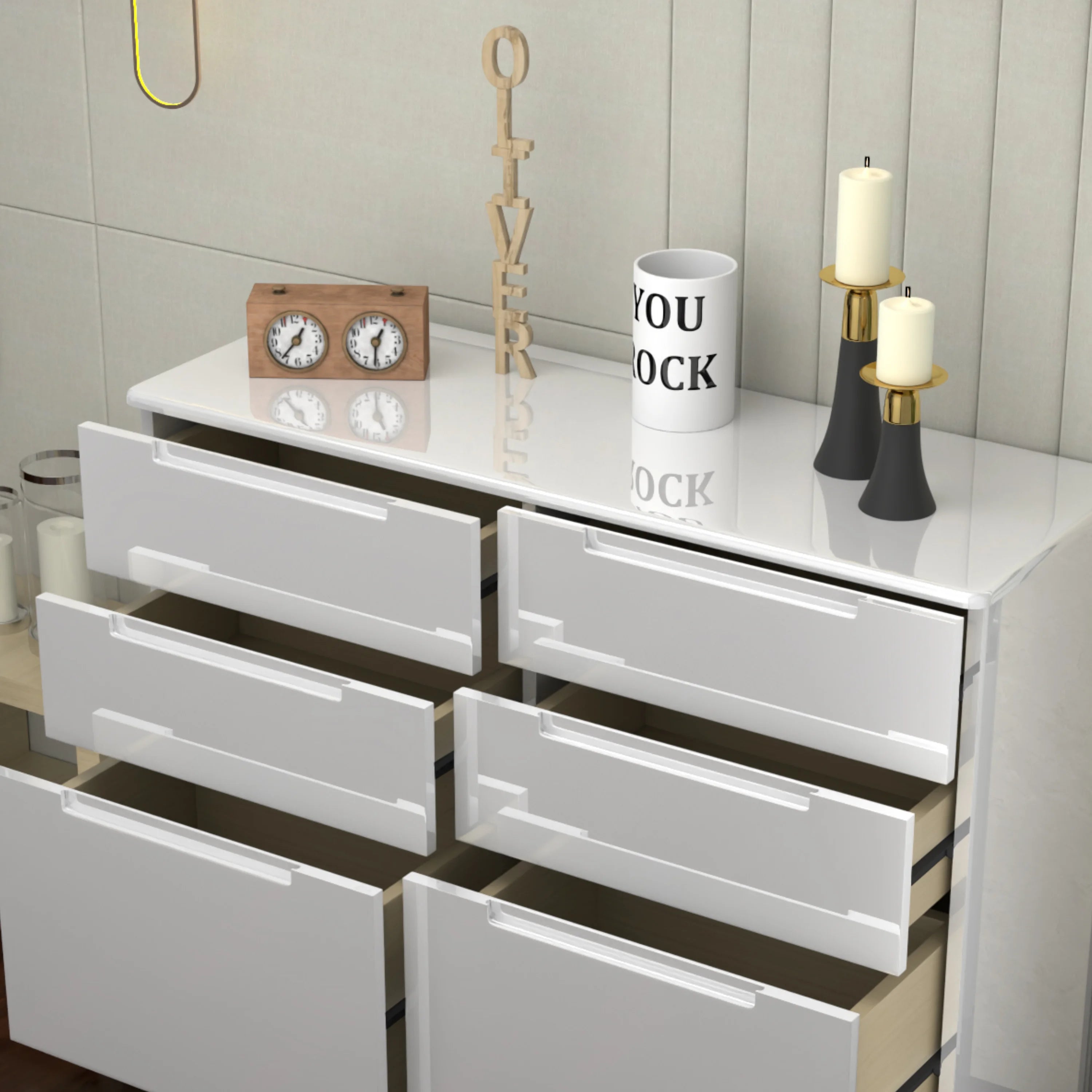 URBAN FURNISHING Modern 3+3 Chester Drawer