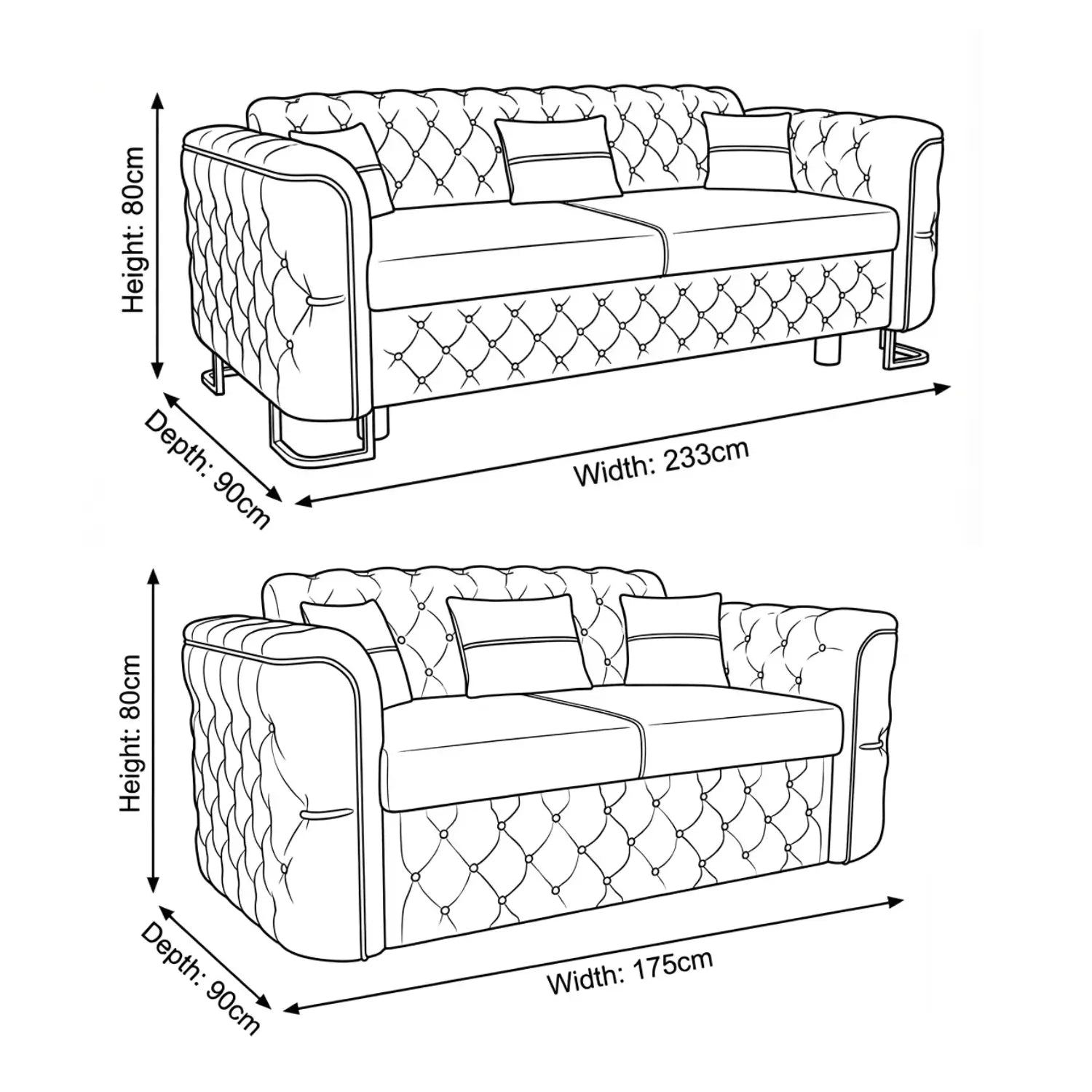 Mink 3+2 seater