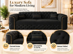 3+2 seater Black
