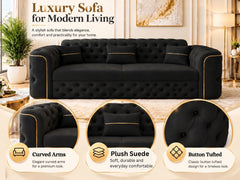 3+2 seater Black