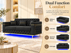 3+2 seater Black