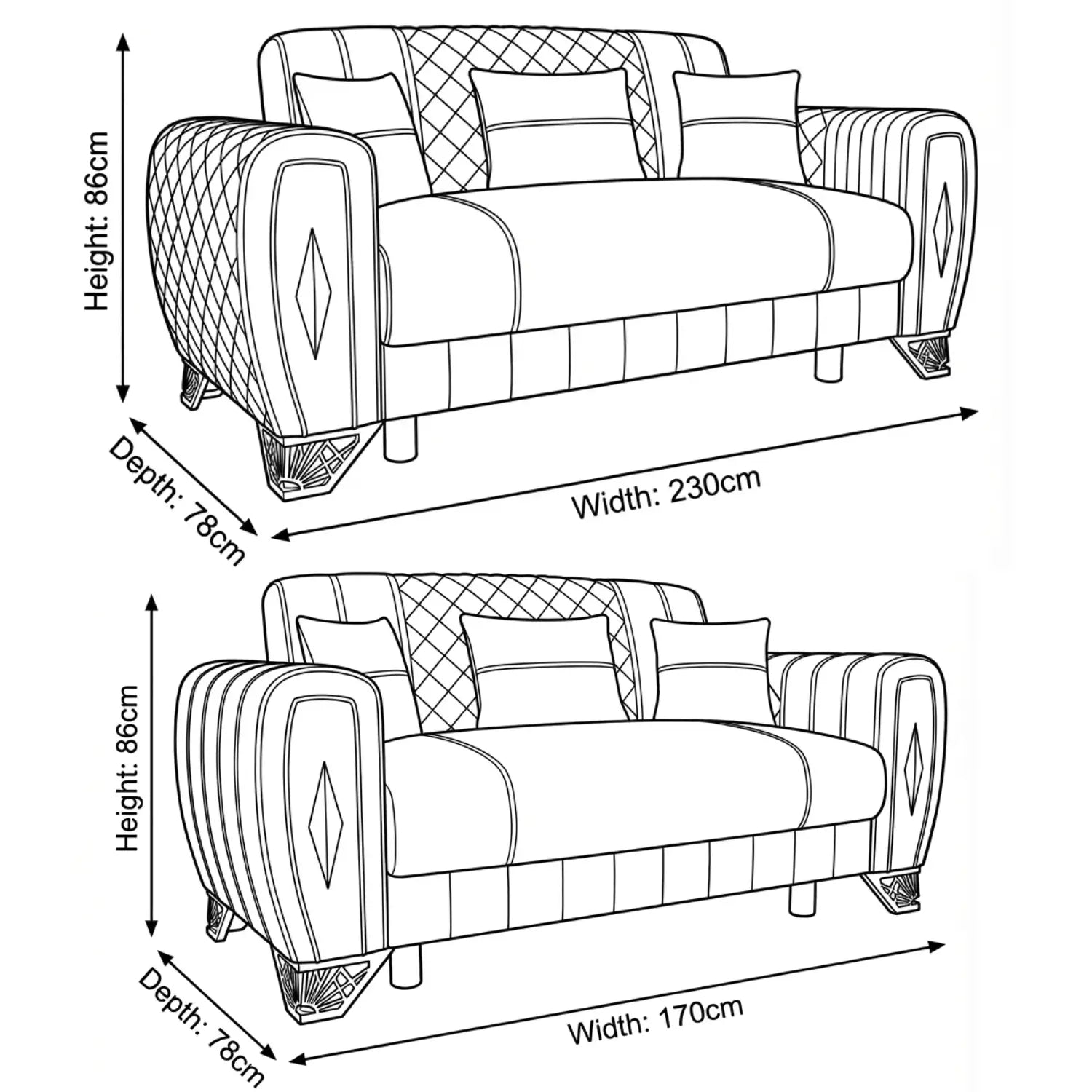Mink 3+2 Seater