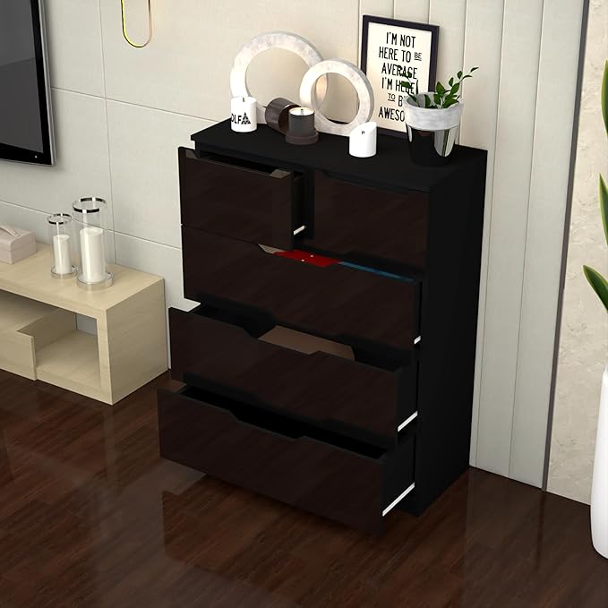 3+2 High Gloss Chest of Drawers