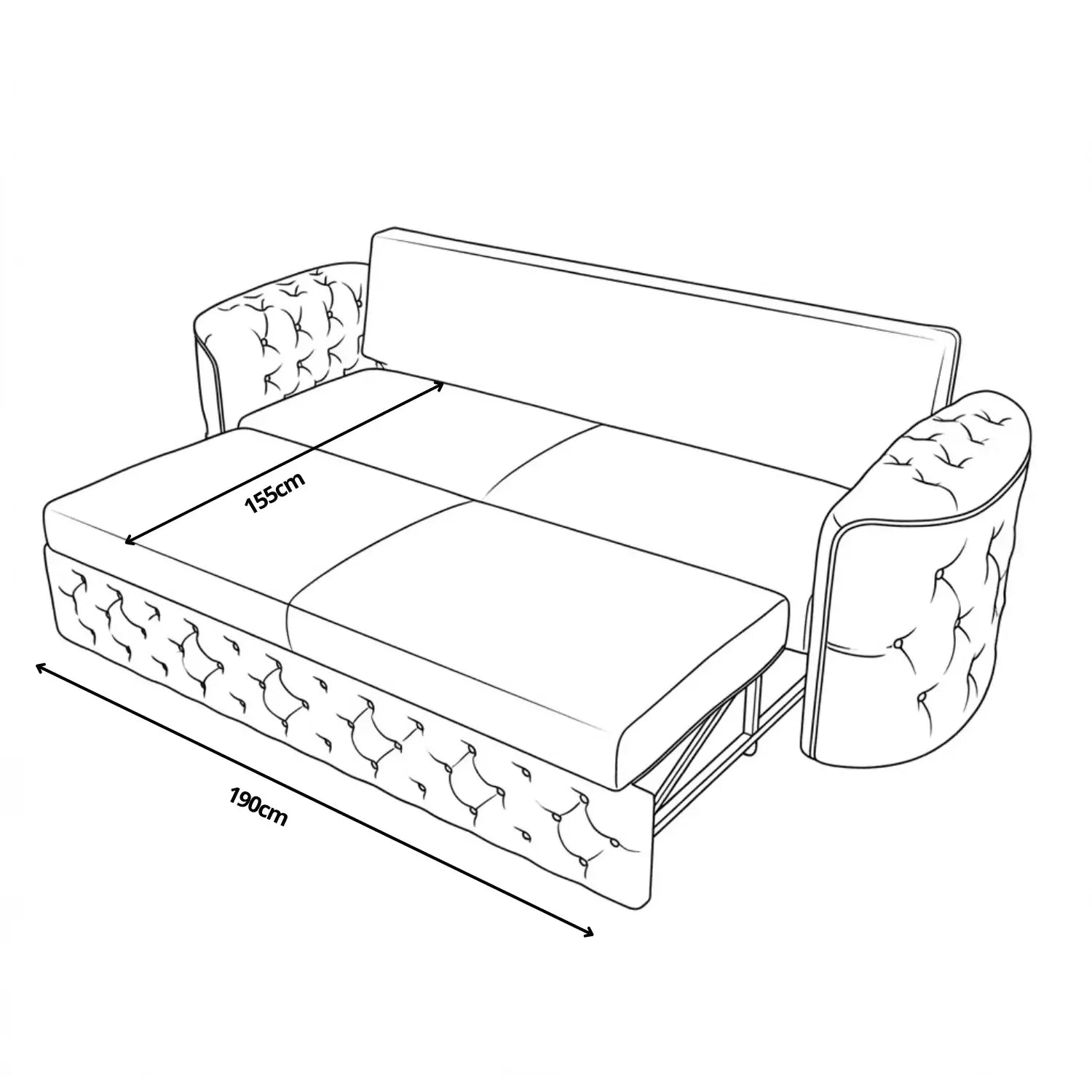 Mink 3 seater