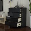 4 Tier High Gloss Chest of Drawers