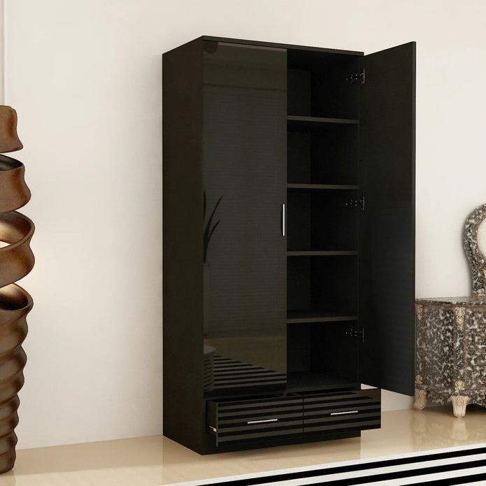 2 Doors High Gloss Wardrobe.