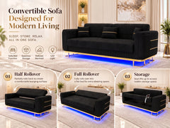 3 seater black
