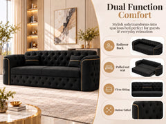 3 seater Black