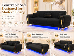 3 seater black