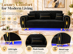 3 seater Black
