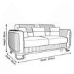 Cream 3 Seater