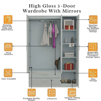 Verona 3 Door Wardrobe