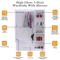 Verona 3 Door Wardrobe