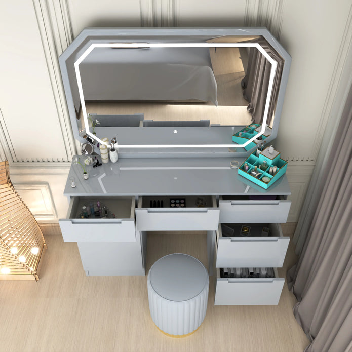 Octagon LED Mirror Dressing Table.