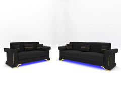 Black 3+2 seater