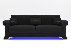 Black 3 Seater
