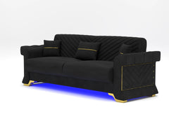 Black 3 Seater