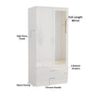 Mirror 2 Doors High Gloss Wardrobe