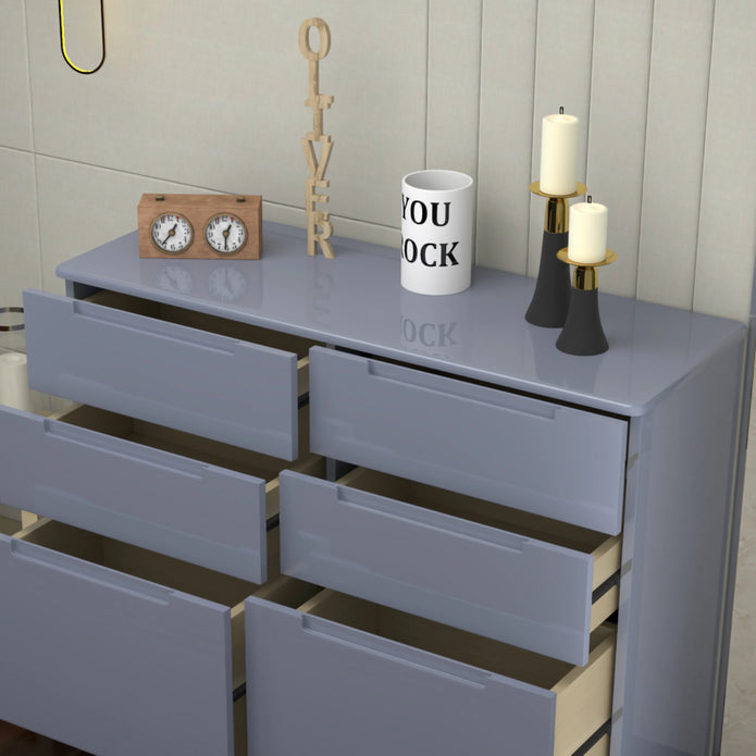 High Gloss 3+3 Chest of Drawers.