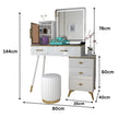 Modern LED Mirror Vanity Table With Glossy Finish