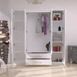 4 Doors with Drawers High Gloss Wardrobe