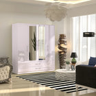 Verona 4 Doors Wardrobe | COLOR: White | SIZE: 160cm , 180cm