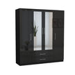 Verona 4 Doors Wardrobe | COLOR: Black | SIZE: 160cm , 180cm