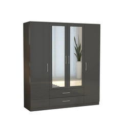 Verona 4 Doors Wardrobe | COLOR: DarkGray | SIZE: 160cm , 180cm