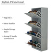 4 Tier Glossy Shoe Cabinet