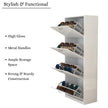 4 Tier Glossy Shoe Cabinet