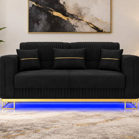 2 seater black