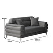 Modern Fabric Sofa Set with Chrome Metal Legs .