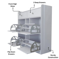 Miami 4 Tier Shoe Cabinet