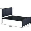 Elegant Channel-Tufted Upholstered Metal Bed.