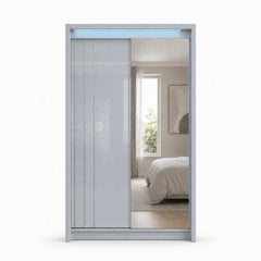 Porto 2 Doors Wardrobe | COLOR: Grey | SIZE: 125cm , 165cm