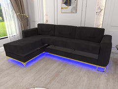 L shape black