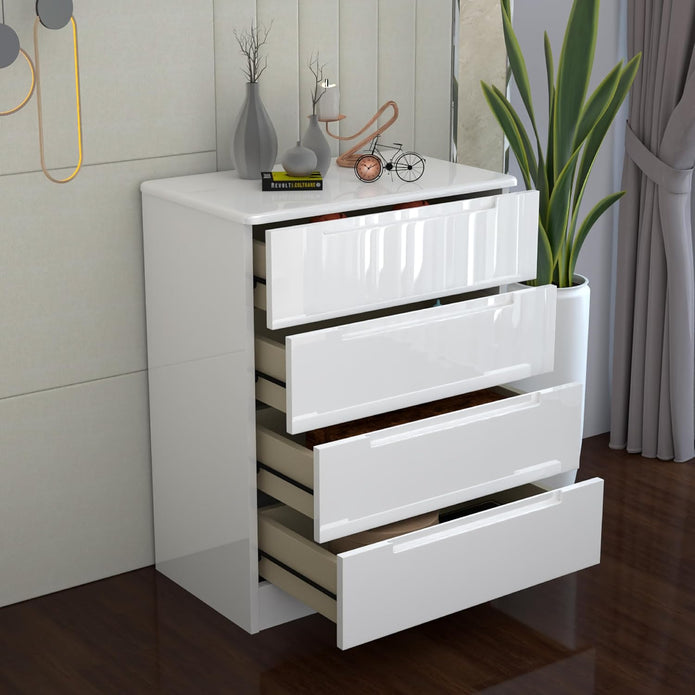 4 Tier High Gloss Chest of Drawers