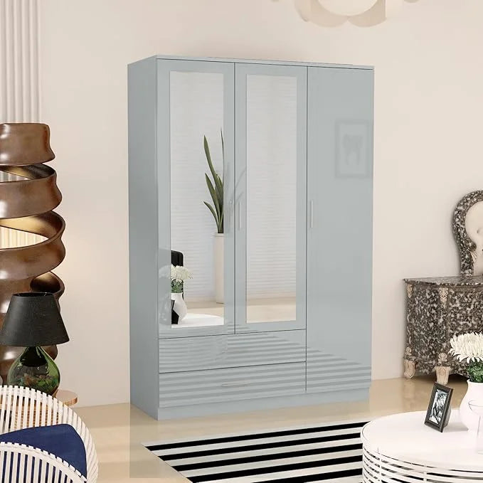 3 Doors High Gloss Wardrobe