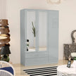 3 Doors High Gloss Wardrobe