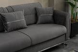 Modern Plush Velvet Sofa Set .