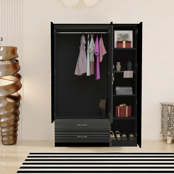 3 Doors High Gloss Wardrobe