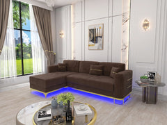 L shape brown