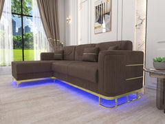 L shape brown