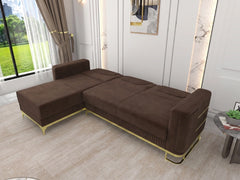 L shape brown