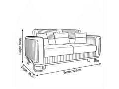 3 seater brown